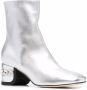 Nicholas Kirkwood JJ crystal-embellished 55mm ankle boots Silver - Thumbnail 2