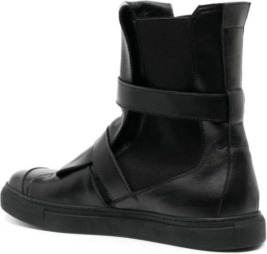 Nicolas Andreas Taralis touch-strap high-top leather sneakers Black
