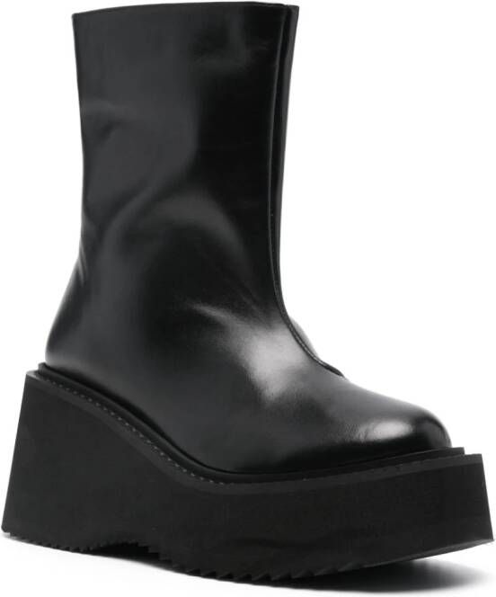 Nicole Saldaña Beatriz 80mm leather ankle boots Black