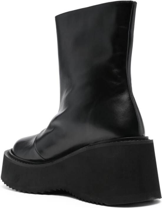 Nicole Saldaña Beatriz 80mm leather ankle boots Black