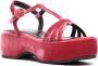Nicole Saldaña Lily 60mm velvet sandals Pink - Thumbnail 2