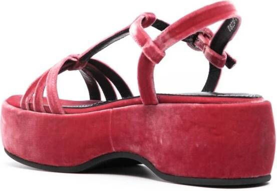 Nicole Saldaña Lily 60mm velvet sandals Pink