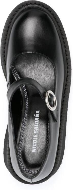 Nicole Saldaña Nina 80mm leather loafers Black