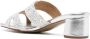 NICOLI 50mm crystal-embellished leather mules Silver - Thumbnail 3