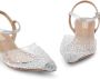 NICOLI Clara crystal-embellished sandals Silver - Thumbnail 4