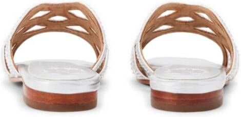 NICOLI embellished flat sandals Silver