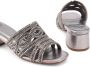 NICOLI embellished slip-on leather sandals Grey - Thumbnail 4