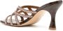 NICOLI Finch 90mm rhinestone-embellished mules Brown - Thumbnail 3