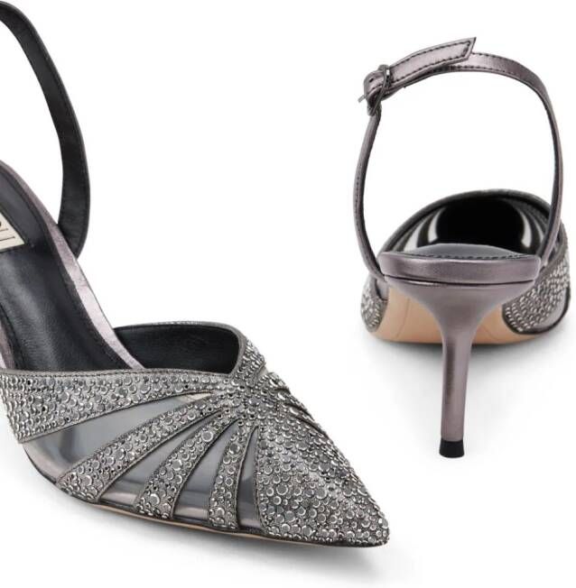 NICOLI Melissa crystal-embellished sandals Grey