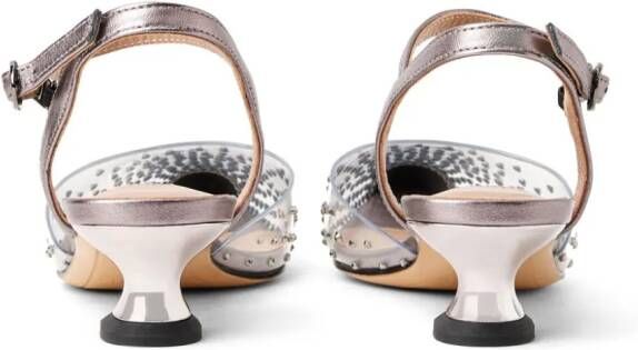 NICOLI rhinestone-embellished pointed-toe sandals Pink