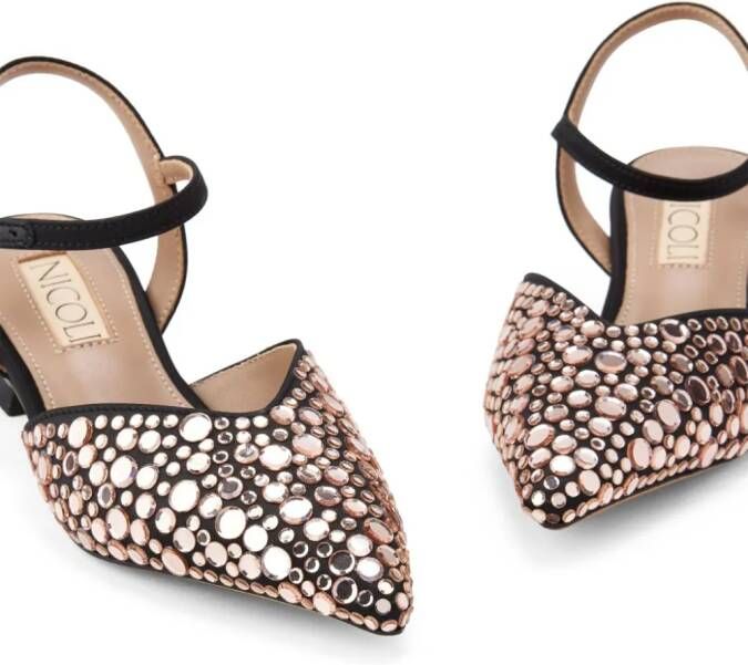 NICOLI Stacey crystal-embellished sandals Pink