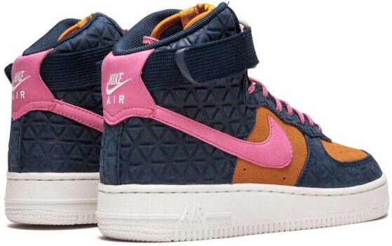 Nike Air Force 1 HI PRM Suede "Dynamic Pink" sneakers Blue