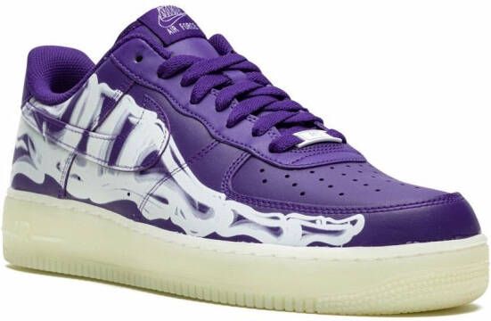 Nike Air Force 1 Low '07 QS "Purple Skeleton Halloween" sneakers