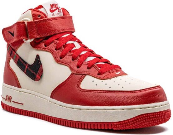 Nike Air Force 1 Mid '07 LX "Plaid Cream Red" sneakers