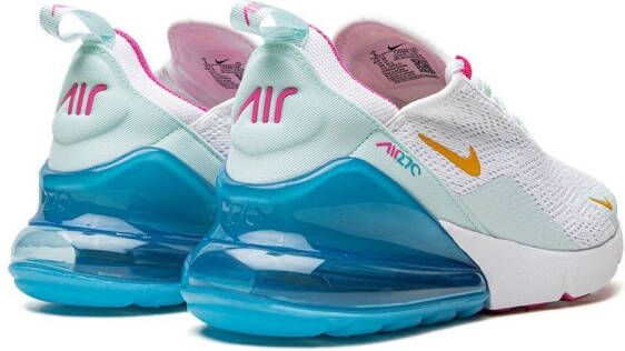 Nike Air Max 270 "White University Gold Laser Fuchsia" sneakers