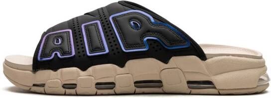 Nike Air More Uptempo "Black Sanddrift Iridescent" slides