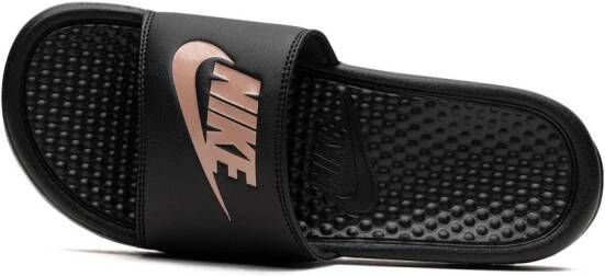 Nike Benassi JDI "Rose Gold" slides Black