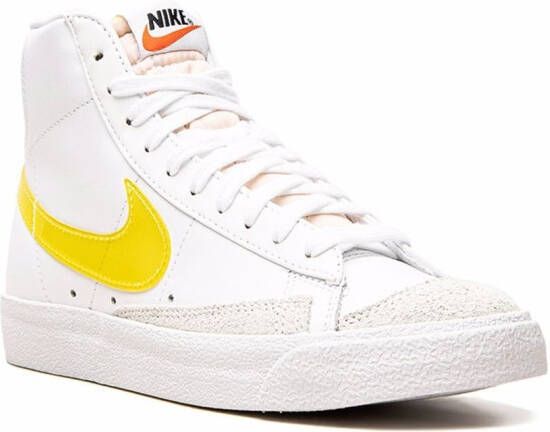 Nike Blazer Mid 77 Essential "Translucent Yellow Swoosh" sneakers White