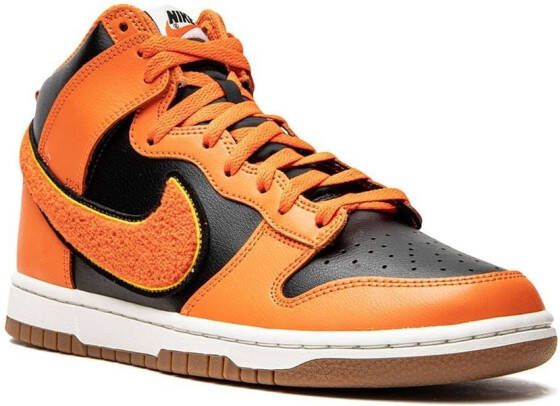 Nike Dunk High "Chenille Safety Orange" sneakers Black
