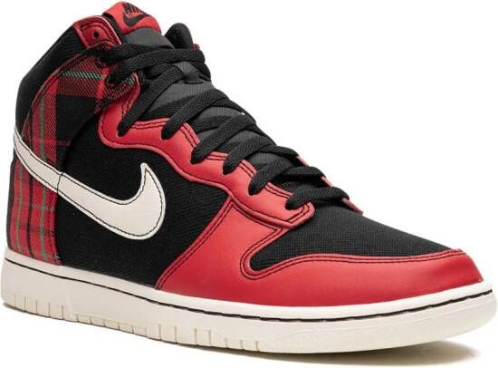 Nike Dunk High "Plaid Black Red" sneakers