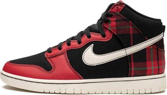 Nike Dunk High "Plaid Black Red" sneakers