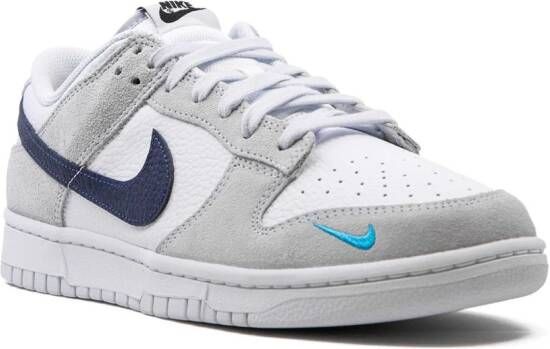 Nike Dunk Low "Mini Swoosh White Grey Navy Aqua" sneakers