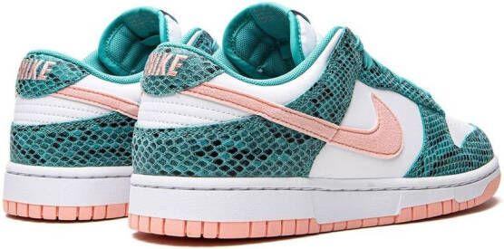 Nike Dunk Low Snakeskin "Washed Teal Bleached Coral" sneakers White