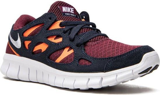 Nike Free Run 2 "Dark Beetroot White Total Oran" sneakers Red