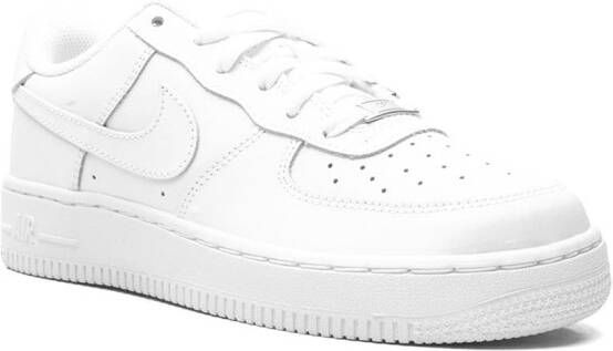 Nike Kids Air Force 1 Low LE "White On White" sneakers