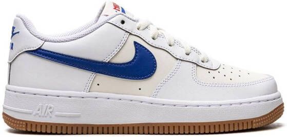 Nike Kids Air Force 1 Low "White Game Royal" sneakers