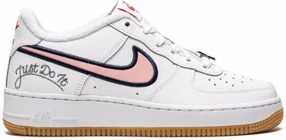 Nike Kids Air Force 1 Lv8 "Just Do It Pink Glaze" sneakers White