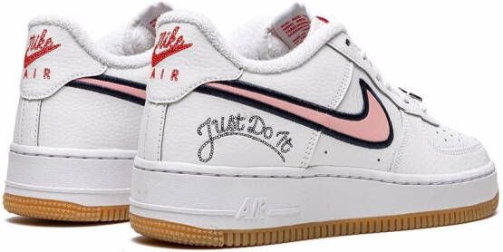 Nike Kids Air Force 1 Lv8 "Just Do It Pink Glaze" sneakers White