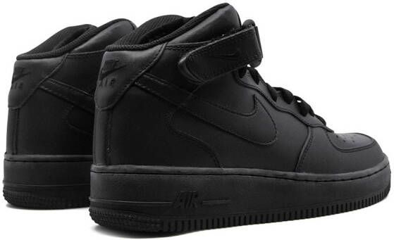 Nike Kids Air Force 1 Mid "Triple Black" sneakers