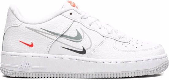 Nike Kids Air Force 1 Low "Multi-Swoosh" sneakers White