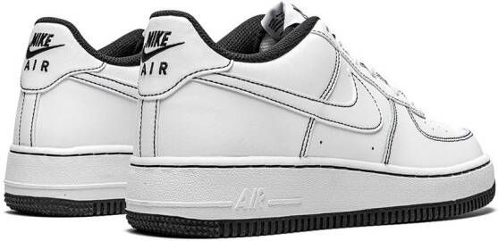Nike Kids Air Force 1 Low '07 "Contrast Stitching White Black" sneakers