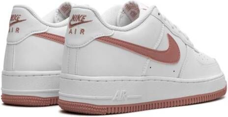 Nike Kids Air Force 1 "White Red Stardust" sneakers