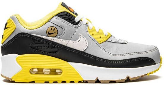 Nike Kids Air Max 90 "Yellow Strike" sneakers Grey