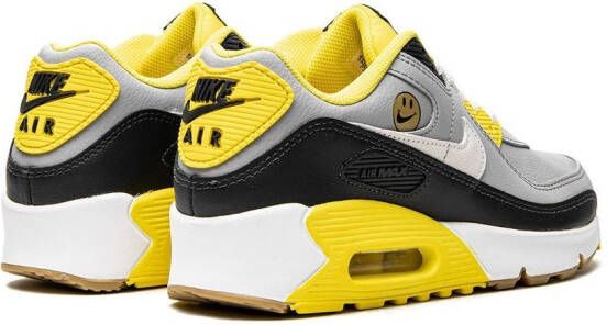 Nike Kids Air Max 90 "Yellow Strike" sneakers Grey