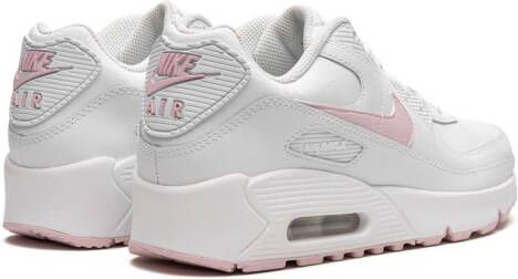 Nike Kids Air Max 90 Leather "White Pink Foam" sneakers