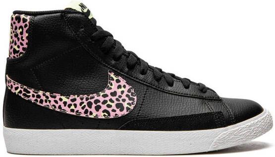 Nike Kids Blazer Mid "Black Pink Cheetah" sneakers