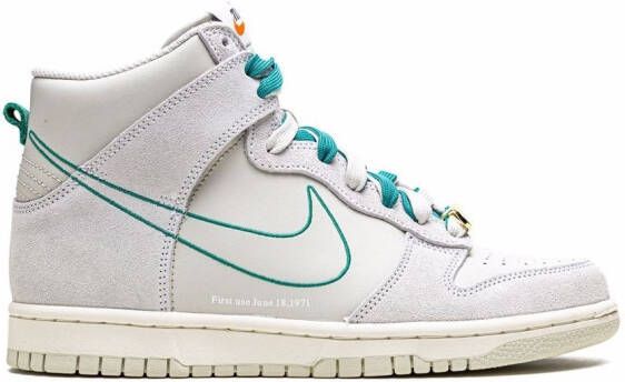 Nike Kids Dunk High SE "First Use Green Noise" sneakers Neutrals