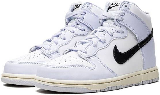 Nike Kids Dunk High leather sneakers White