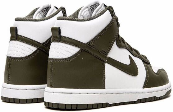 Nike Kids Dunk High "Cargo Khaki" sneakers White