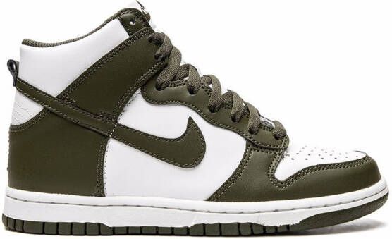 Nike Kids Dunk High "Cargo Khaki" sneakers White