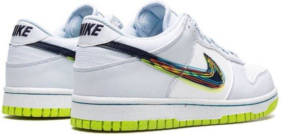 Nike Kids Dunk Low "3D Swoosh" sneakers White