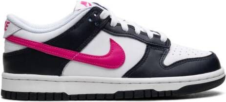 Nike Kids Dunk Low "Fierce Pink" sneakers Black