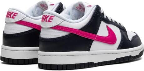 Nike Kids Dunk Low "Fierce Pink" sneakers Black