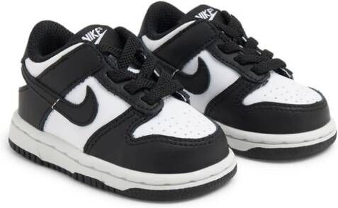 Nike Kids Dunk Low Panda lace-up sneakers White
