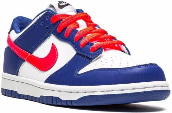 Nike Kids Dunk Low "Bright Crimson Game Royal" sneakers Blue