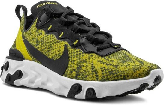 Nike React Element 55 "Speed Yellow Black White" sneakers